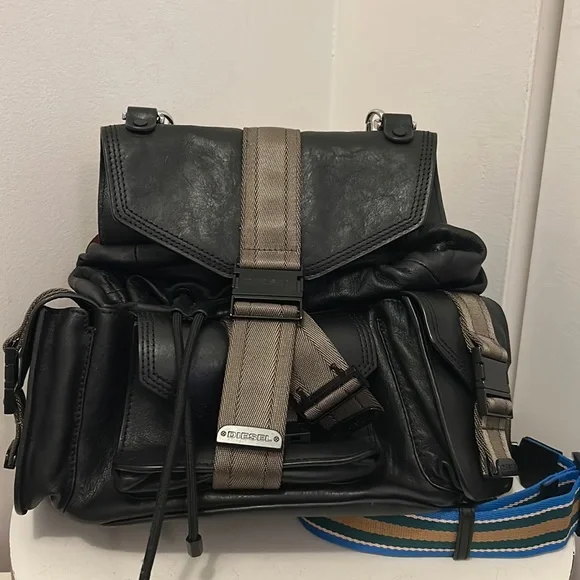 Diesel leather backpack on sale